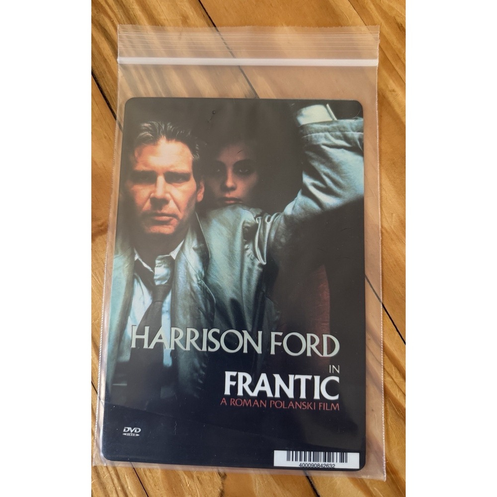 FRANTIC- BLOCKBUSTER VIDEO BACKER CARD 5"X8" Harrison Ford